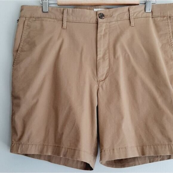 New GOODFELLOW | Linden Flat Front Casual Shorts Tan Beige Mens Sz 36 - Picture 2 of 11